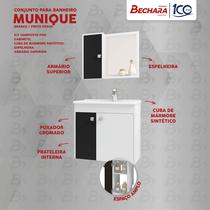 Conjunto para Banheiro Munique BCO/PTO