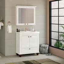 Conjunto para Banheiro Valência 180x82x40,5cm Branco/Quartzo