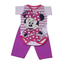 Conjunto Para Bebê Body Bory + Calça Estampa da Minnie Rosa Pink REF S203F Conjunto Para Bebê Body Bory + Calça Estampa da Minnie Rosa Pink REF S203F