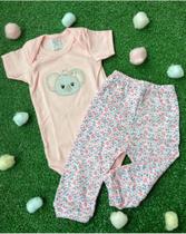 Conjunto para bebe Body + Mijão Coala Rosa ( tam G ) - Markha Baby