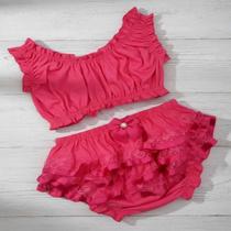 Conjunto para Bebê Cropped e Calcinha Bunda Rica (Top e Tapa Fralda)