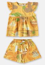 Conjunto para Bebê Menina com Bata e Short Up Baby