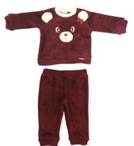Conjunto Para Bebê Pelúcia Bordado Urso 1-3 Conjunto Para Bebê Pelúcia Bordado Urso 1-3