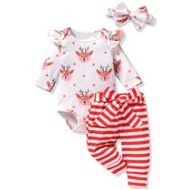 Conjunto para Bebé Prematuro Aalizzwell para Niña Navidad de Algodón Conjunto para Bebé Prematuro Aalizzwell para Niña Navidad de Algodón