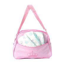 Conjunto para Bebê Reborn com 03 Fraldas com Bolsa Maternidade Rosa