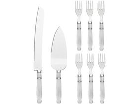Conjunto para Bolo Hauskraft Glow Inox - 8 Peças Conjunto para Bolo Hauskraft Glow Inox - 8 Peças