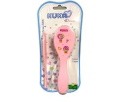 Conjunto Para Cabelo Escova E Pente Kuka Rosa Conjunto Para Cabelo Escova E Pente Kuka Rosa