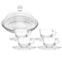 Conjunto Para Café Da Manhã Com Porta Queijo E Xícaras De Café 80ml Conjunto Para Café Da Manhã Com Porta Queijo E Xícaras De Café 80ml