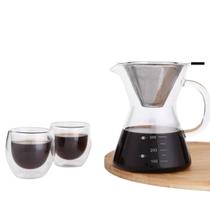 Conjunto para Café Vidro Clear Member's Mark 4 Peças