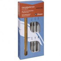 Conjunto Para Caligrafia Brause 6 Penas Bandzug e 1 Cabo