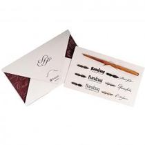 Conjunto Para Caligrafia Brause 6 Penas e 1 Cabo
