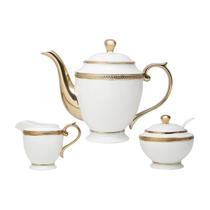 Conjunto para Cha de Porcelana Branca Paddy 3 Peças Wolff