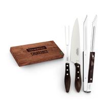 Conjunto para churrasco polywood com faca garfo e pegador 3 peças - Tramontina Conjunto para churrasco polywood com faca garfo e pegador 3 peças - Tramontina