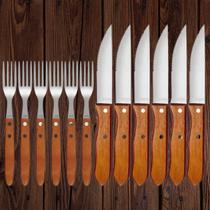 Conjunto Para Churrasco Talheres Garfos E Facas 12 Peças Mo