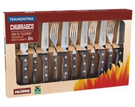 Conjunto para Churrasco Tramontina Polywood Castanho - 12 Peças