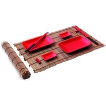 Conjunto para Comida Oriental 2 Pessoas Nankin 10 Peças Vermelho Haus Concept