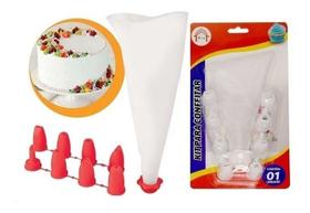 Conjunto Para Confeitar 8 Bicos + Saco Decorador Conjunto Para Confeitar 8 Bicos + Saco Decorador