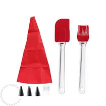 Conjunto Para Confeitar com 7 Peças Vermelhas