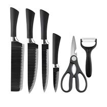 Conjunto para Cozinha 6 Peças com Facas, Cutelo, Descascador e Tesoura
