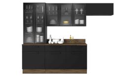 Conjunto para Cozinha Exclusive Itatiaia com Cristaleira em Aço e Portas Vidro