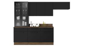 Conjunto para Cozinha Exclusive Itatiaia com Cristaleira em Aço e Portas Vidro