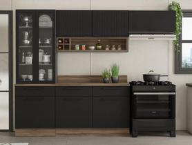 Conjunto para Cozinha Exclusive Itatiaia com Cristaleira em Aço e Portas Vidro
