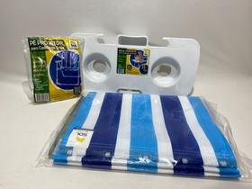 Conjunto para de cadeira de praia 1 Refil Para Cadeira Pés de proteção e mesa porátilSol