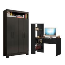 Conjunto Para Escritório 2 Peças com Mesa NT2105 e Armário NT4040 Notável Móveis Conjunto Para Escritório 2 Peças com Mesa NT2105 e Armário NT4040 Notável Móveis