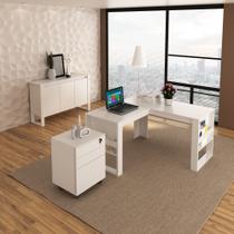 Conjunto para Escritório 3 peças Branco Tecnomobili
