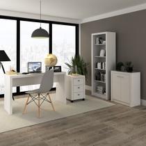 Conjunto para Escritório 4 peças Branco Tecnomobili