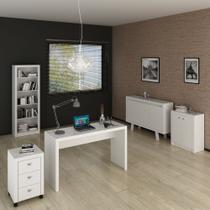 Conjunto para Escritório 5 peças Branco Tecnomobili