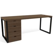 Conjunto para Escritório com Mesa Diretor Munique 190 Cm e Gaveteiro Kapesberg