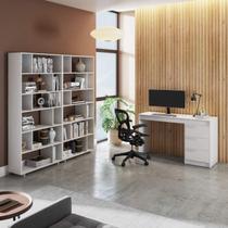 Conjunto para Escritório com Mesa Escrivaninha de Tampo Extensível 3 Peças BRV Móveis Conjunto para Escritório com Mesa Escrivaninha de Tampo Extensível 3 Peças BRV Móveis