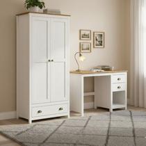 Conjunto para Escritório Escrivaninha + Armário 2 Portas 100% Madeira Maciça - Topázio Finestra Conjunto para Escritório Escrivaninha + Armário 2 Portas 100% Madeira Maciça - Topázio Finestra