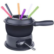 Conjunto para Fondue 11 Peças Fondue e Petiscos Preto Brinox