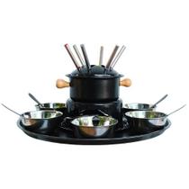 Conjunto Para Fondue 24 Peças Aço Carbono Esmaltado 500ml