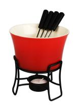 Conjunto para Fondue 6pcs em cerâmica Zermatt Vermelho - Hauskraft Conjunto para Fondue 6pcs em cerâmica Zermatt Vermelho - Hauskraft
