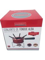 Conjunto Para Fondue Aço Inox 10 Peças Fogareiro 1,8 Litros