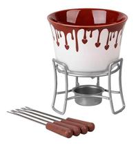 Conjunto Para Fondue Ceramica 6 Peças Chocolate Brinox - 1256/111