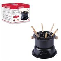Conjunto para Fondue com 11 peças na Cor Preta