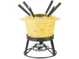 Conjunto Para Fondue Cream 11 Peça Cerâmica Queijo Chocolate Conjunto Para Fondue Cream 11 Peça Cerâmica Queijo Chocolate
