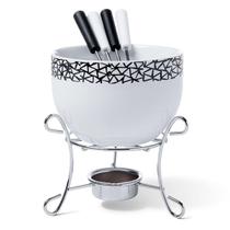 Conjunto para Fondue de Cerâmica Brinox 6 Peças Branco