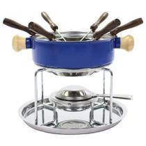 Conjunto para Fondue de Inox Colors Azul 12 Peças - Ravinox Conjunto para Fondue de Inox Colors Azul 12 Peças - Ravinox