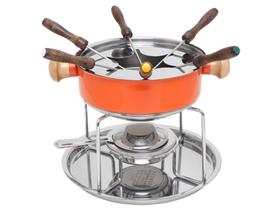 Conjunto para Fondue de Inox Colors Laranja 12 Peças - Ravinox Conjunto para Fondue de Inox Colors Laranja 12 Peças - Ravinox