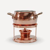 Conjunto para Fondue Rechaud em Cobre Puro Artesanal 1400ml Conjunto para Fondue Rechaud em Cobre Puro Artesanal 1400ml