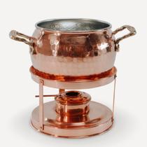 Conjunto para Fondue Rechaud em Cobre Puro Artesanal 1900ml Conjunto para Fondue Rechaud em Cobre Puro Artesanal 1900ml
