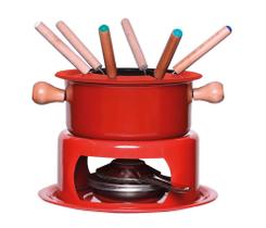 Conjunto para Fondue Vermelho Inox 16 cm Mimo Style ASF22162