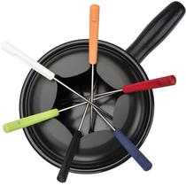 Conjunto Para Foundue Brinox 10 Peças Caçarola Cabo Madeira