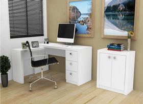 Conjunto para Home Office 02 Peças Branco - Tecno Mobili