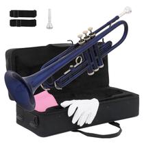 Conjunto para Iniciantes Trompete Ktaxon Bb Standard Azul com Estojo